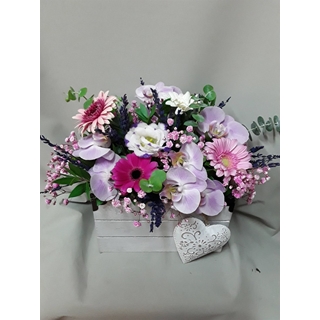 Centro variado con orquídeas - Imagen 1